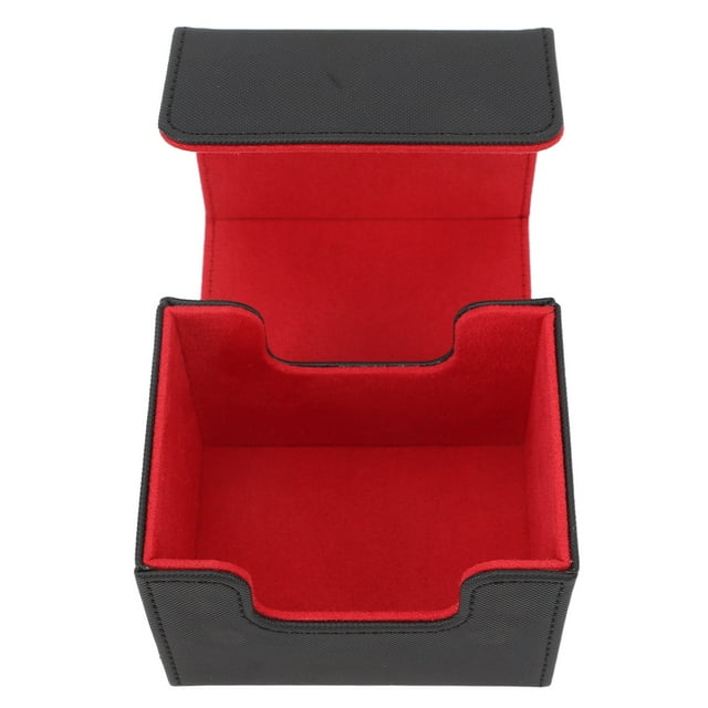 Card Deck Box, Large Capacity Game Card Storage Box Magnetic Flap Lid Card Deck Case PU Leather Card Storage Case for Game Cards Tarot Cards or Other Types of Cards