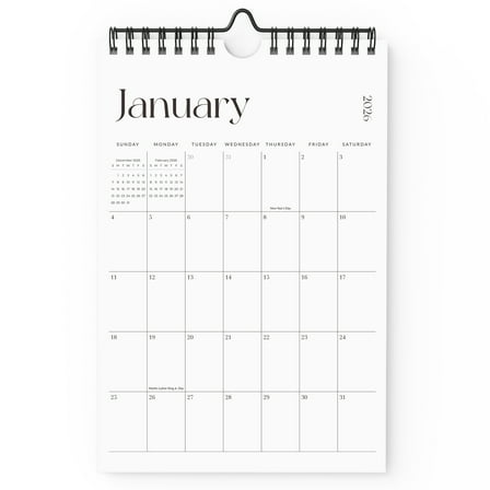 Cabbrix Mini Calendar 2026 Wall Calendar, Vertical 6 x 9 inch Small Calendar