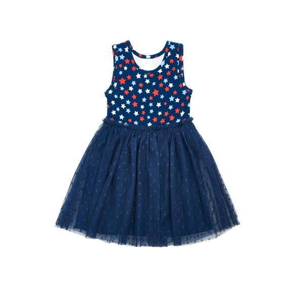 Way to Celebrate Toddler Girl Americana Tutu Dress, Sizes 12M-5T
