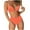 Orange, variant on Babysbule Swimsuits for Women Women Bandeau Padded Push Up Swimsuit Swimwear Beachwear Swimwear Bikini Set