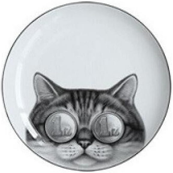 8 Inch 3D Dog Cat Printed Dinner Plate Home Decoration Bone China Steak Cake Dishes Fruit Ceramic Kitchen Plates Container