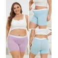 thumbnail image 3 of INNERSY Plus Size Womens Boxer Briefs Modal 5" Boxers High-Waisted Soft Underwear 2 Pack(3XL,Cool Violet), 3 of 8