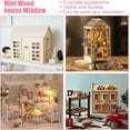 thumbnail image 6 of 20 Pcs Wooden Miniature Window Square Miniature Window Frame Mini Window Garden Ornaments Mini Furniture Window Frame for Miniatur Houses Decoration Furniture Acessories 2.8x2.8 inch, 6 of 9