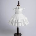thumbnail image 2 of Toddler Girls Sequin Tutus Dress Sleeveless Girls Party Dress Girl Pageant Princess Dress Toddler Flower Wedding Birthday Party Gown Dresses White 90, 2 of 4