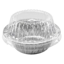 Disposable Aluminum Pie Pans with Lids - 5.75 Inch Round Meat Pie Tins, 14oz Oven Safe Baking Containers (25 Pack)