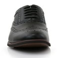 thumbnail image 3 of Ferro Aldo Arthur MFA139001C Mens Wingtip Oxford Spectator Dress Shoes, in Ebony Black, Men's Size 13, 3 of 8