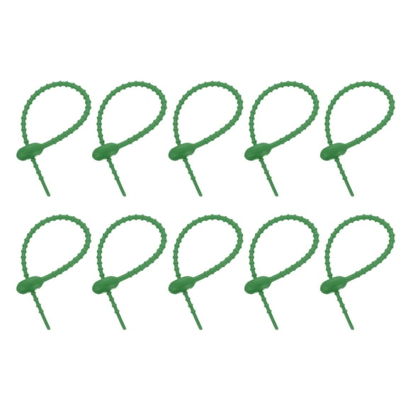 20Pack 7" Silicone Cable Ties, Reusable Zip Ties Wire Strips Organizer Dark Green