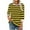 Orange, variant on fatyb Womens 3/4 Sleeve Tops Crewneck Stripe Casual T Shirts Loose Print Dressy Tee Blouses for Women