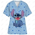 thumbnail image 4 of Uniforme de enfermera con cuello en V y manga corta para dentista informal para mujer Uniforme superior Uniforme clínico de Disney Star Baby Stitch Uniforme de enfermera, 4 of 4
