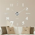 thumbnail image 3 of VerPetridure Clock From Wall To Wall Adhesive Mirror Large Clock For The Living House, 3 of 6