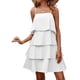 thumbnail image 5 of Txlixc Vestido de verano femenino, falda de hoja de loto de color sólido con correas finas italianas Txlixc moda, 5 of 8