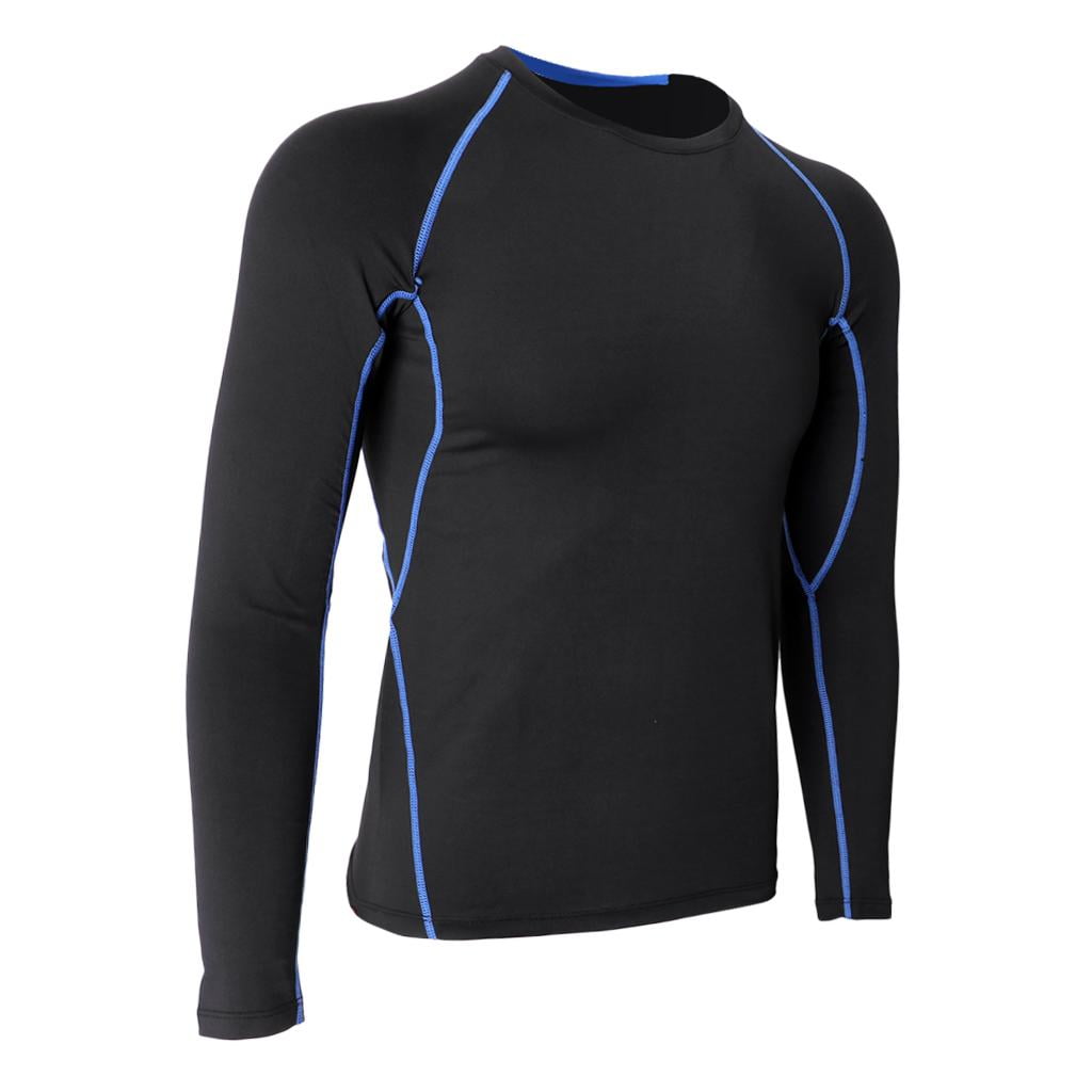 Men's Long Sleeve Compression T-Shirts Athletic Top for Runing Yoga Exercise 