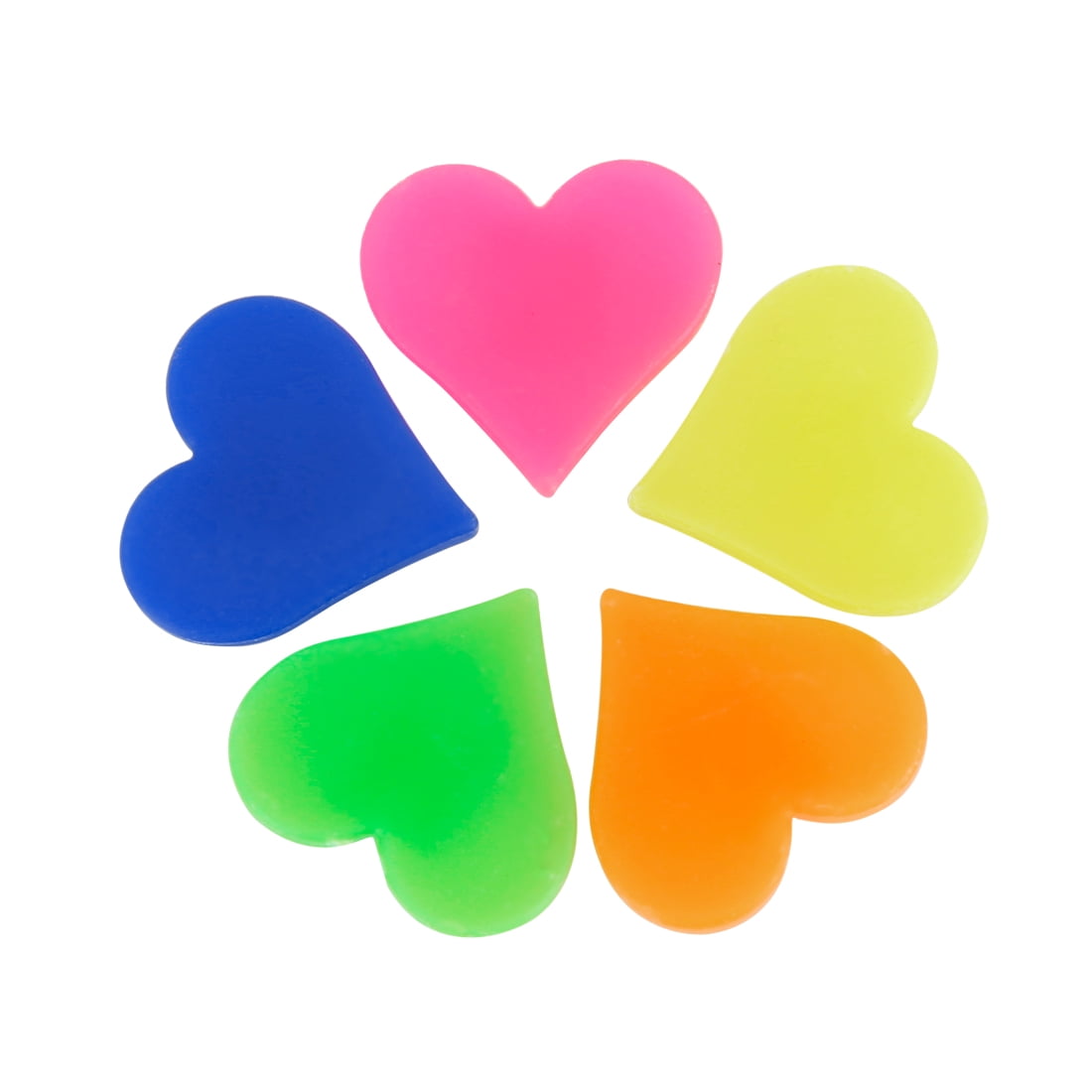 Unique Bargains 70pcs Bike Wheel Spoke Bead Decoration Heart Shaped Plastic Color