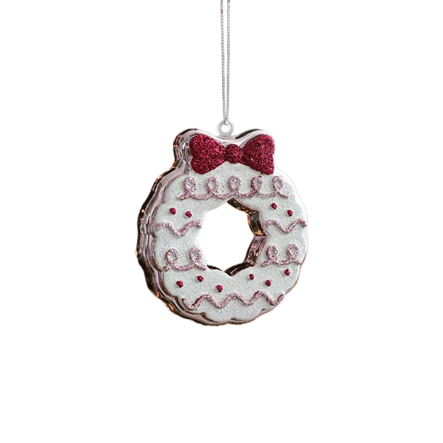 Christmas Tree Pendant Ornament, Plastic Festive Hanging Decor for Window Tree Holiday Ambiance Home Party Decoration