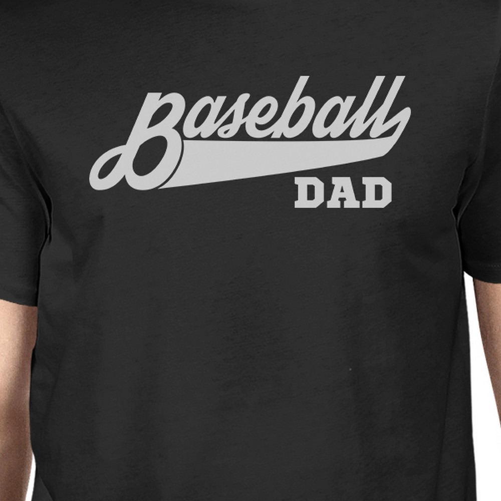 Baseball Dad Mens Black Cotton T-Shirt Funny Gifts For Baseball Dad - 365  IN LOVE - Matching Gifts Ideas