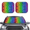 thumbnail image 2 of Fotbe Multicolored Butterflies Juego de 2 Piezas de Parasoles para Parabrisas | Bloqueador Solar para Auto | Accesorios Plegables para Protección Solar Interior-Large, 2 of 6