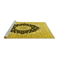 thumbnail image 2 of Ahgly Company Machine Washable Indoor Square Medallion Yellow Traditional Area Rugs, 8' Square, 2 of 4