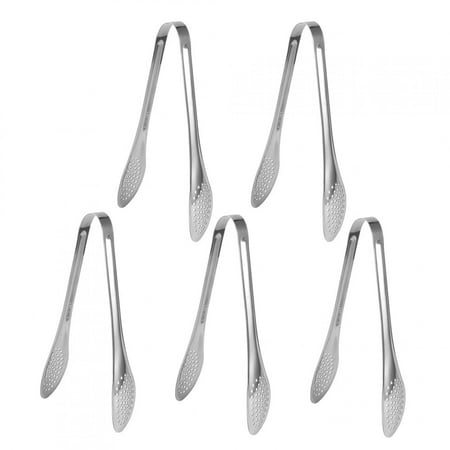 

5pcs Multifunction Stainless Steel Food Tong Bread Steak Salad BBQ Buffet Clamp Kitchen Cooking ToolL