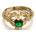 thumbnail image 4 of MZXELPRJD Gold Stackable Rings New Zircon Ring Adjustable Anxiety Ring Unisex Ring with Beads Spinning Ring Creative Jewelry Chunky Rings Set Gold Size 7, 4 of 4