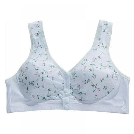 

Pretty Comy Full Coverage Front Closure Bra Perfect Wireless Cotton Sleep Bras for Women