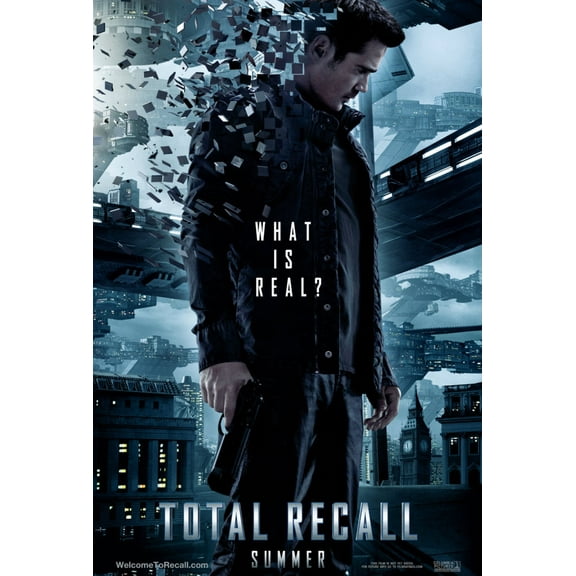 Total Recall 2012 Movie Poster Reprint Art decor Multi-Color Square Adults Best Posters