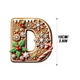 thumbnail image 3 of 26 Gingerbread Alphabet Ornaments for Christmas Tree Candy Cane Initial Letter A Pendant with Berries Pattern Mini Hanging Decorations for Party Gifts DIY Decor, 3 of 9