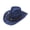 Navy, variant on Men Summer Western Cowboy Hat Shapeable Hat Hollowed Out Sun Hat