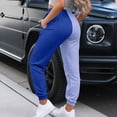 thumbnail image 6 of GrRotKP 2PC Casual Pants for Women Elastic Waist Pants Patchwork Color Sweatpants Porosity Comfy Pants with Drawstring Ladies Winter Pants S, 6 of 7