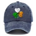 thumbnail image 3 of MSJUHEG Trucker Hat,Golf Hat,Hats for Men,Running Hat,Baseball Cap,Washed Cotton St. Pat Print Old Vintage Daddy Baseball Cap Navy 1 One Size, 3 of 3