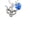 Blue, variant on Longhorn - Texas  - Blue Crystal Heart Sophia Necklace, 18"+1"