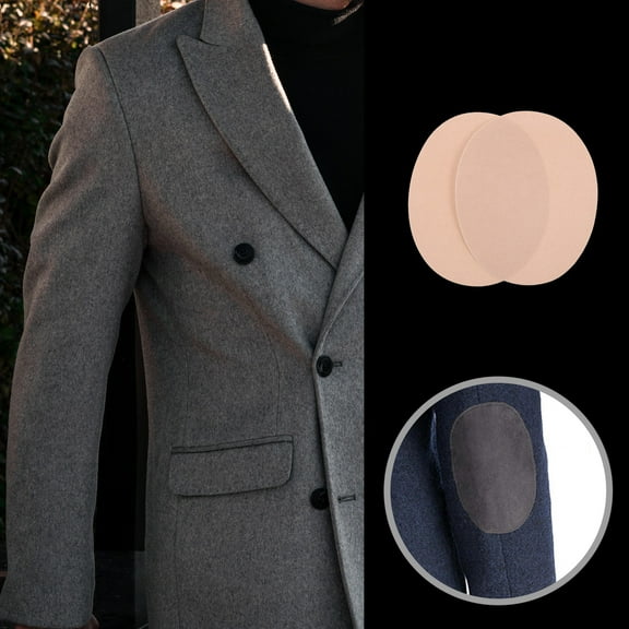 LEORX 1 Pair of Everyday Patch Oval Iron on Patches for General Users Beige Velvet for Repair Broken Holes