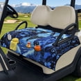thumbnail image 3 of Pzuqiu Golf Cart Seat Cover 4 Storage Pockets, Compatible with Outdoor, Quilted Golf Cart Seat Covers Fit for 2 Passenger Seat Golf Cart 2-Seater Golf Cart, 3 of 9