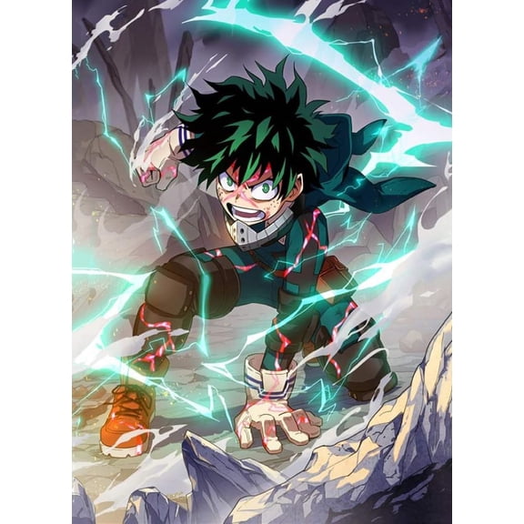 My Hero Academy Diamond Art Kits for Adults - 30x40cm Diamond Art Painting Full Drill Round Rhinestone Cross Stitch Embroidery CanvasIdeal for DIY Craft & Home Wall Decor