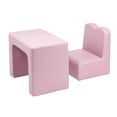 thumbnail image 2 of Veryke 2 Piece Princess Kids Table Set, Multi-Functional Children Sofa and Table Set - Pink, 2 of 10