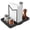 black, variant on 2-in-1 Rotating Spice Rack Organizer with Napkin Holder, 360° Lazy Susan Turntable for Kitchen Countertop and Dining Table, Non-Slip Storage Tray for Seasoning Jars and Condiments