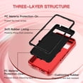 thumbnail image 2 of I-HONVA For Google Pixel 7A Case,3-Layer Military Grade Drop Protection Anti-Slip Rugged Shockproof Dustproof Protection 6.2 inch Phone Case,Red Black, 2 of 7
