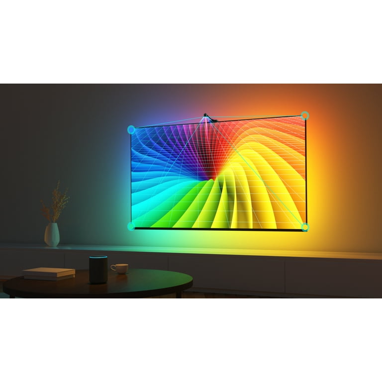 TOPVISION TV LED Backlights with Camera, 16.4ft RGBIC Wifi TV Backlights  for 55-77 inch TVs PC, App Control, Video & Music Sync TV Lights, Scene  Mode