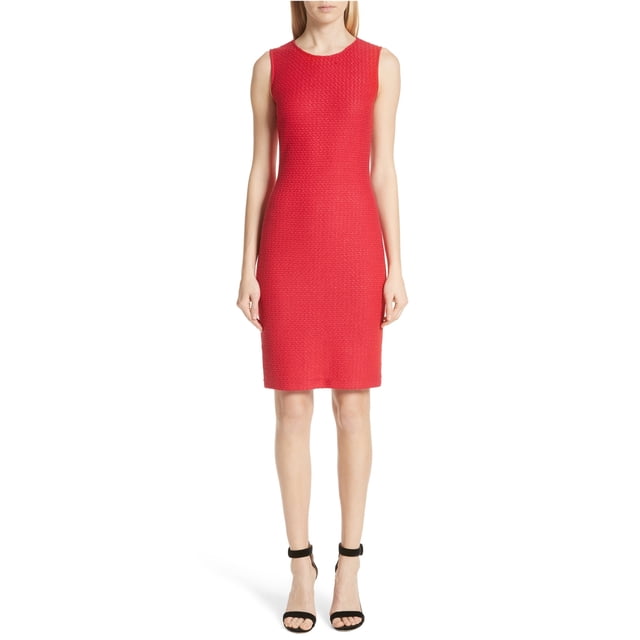 St. John Womens Adina Knit Vestido Vaina, Rosa, 2