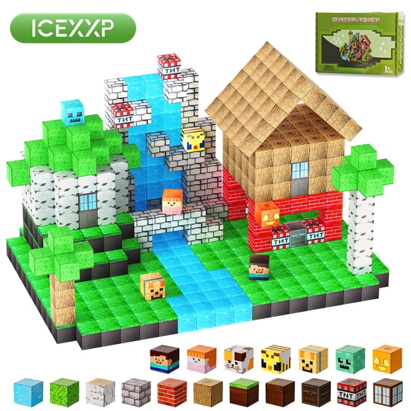 150PCS Magnetic Building Blocks, STEM Montessori Sensory Toys for 3 - 8 Year Old Boys & Girls birthdays, Christmas, Children's Day