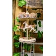 thumbnail image 6 of Pink Carnival Canopy Pony Horses Carousel Figurine Crown Top Resonant Wind Chime, 6 of 6