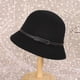 thumbnail image 2 of Sombrero de mujer Otoño e Invierno Sombrero de lana Sombrero de copa de lana para mujer Estilo coreano Cinturón multicolor Sombrero de pescador Elegante sombrero de lavabo con cúpula, 2 of 6