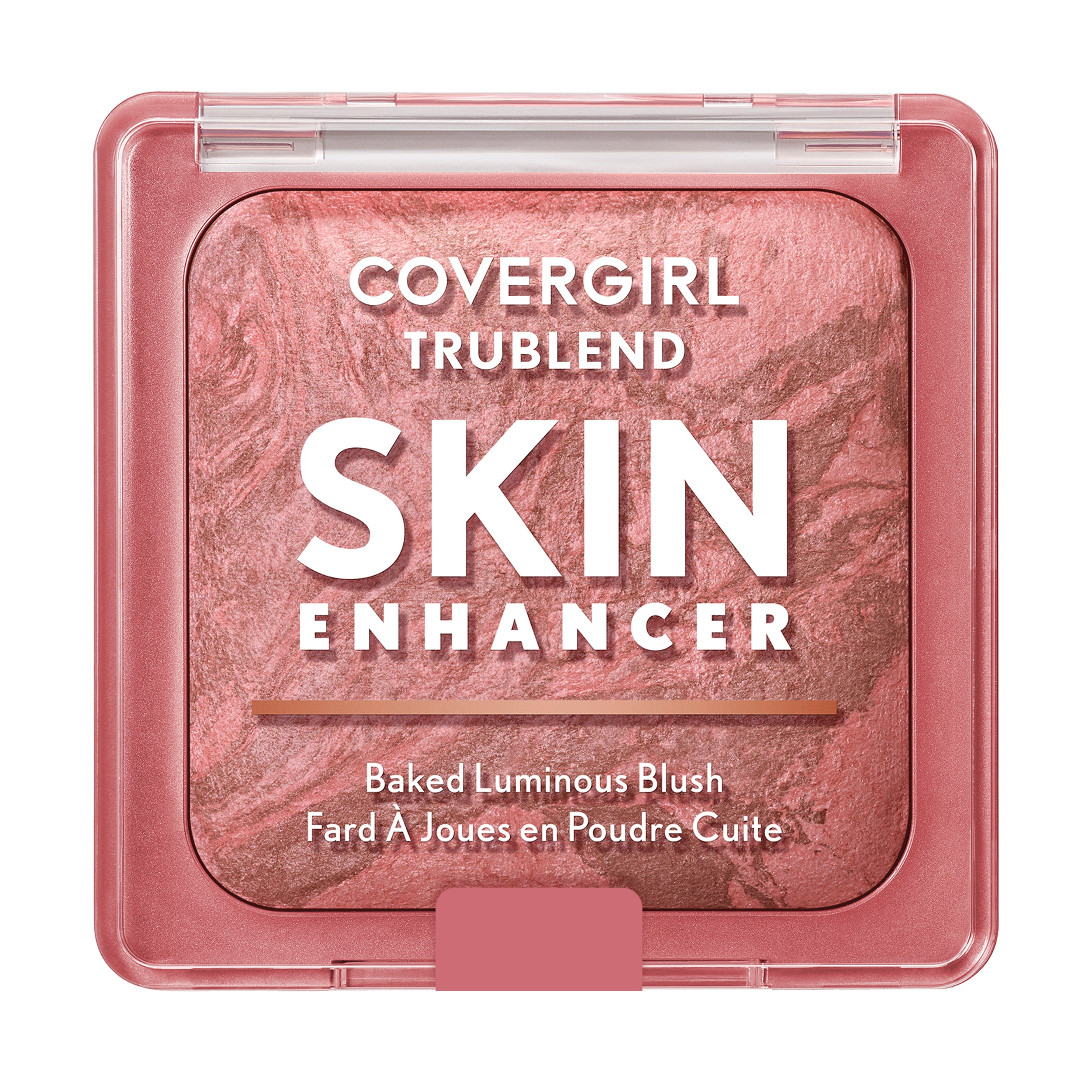 COVERGIRL TruBlend Skin Enhancer Baked Luminous Blush, fini lumineux, à l'acide hyaluronique et à l'extrait de rose blanche, se fond parfaitement, estompe les pores, 8 g (0,28 oz)