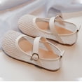 thumbnail image 4 of Gyujnb Girls Mesh Mary Jane Shoes Soft Sole Casual Footwear, Adjustable Buckle Strap Closed Toe Ballet Shoes (Girls),4.5-5 Years, 4 of 8