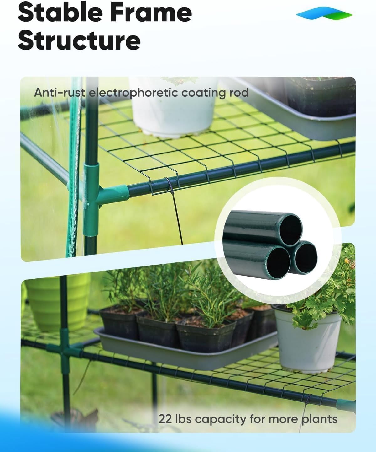 Quictent Clear 56"x29"x77" 3 Tiers 6 Shelves Portable Walk-in Mini Greenhouse Hot Green House Planter Gardening