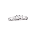 thumbnail image 1 of FB Jewels 14kt White Gold Womens Round Diamond 3-stone Bridal Wedding Engagement Ring 1/2 Cttw, 1 of 1