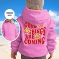 thumbnail image 2 of Vividxx Hoodies For Girls Long Sleeve Soft Sweatshirt Letter Print Kids Cute Pullovers Top Fashion Casual Hoodie For Fall Winter Trendy Fashion 12-13 Years, 2 of 5