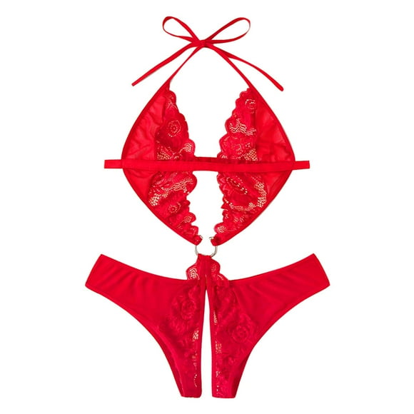 Harpily 2025 Intimates Women Lace Deep V-Neck Clearance Underwear Bodysuit One-piece Garment Underwear