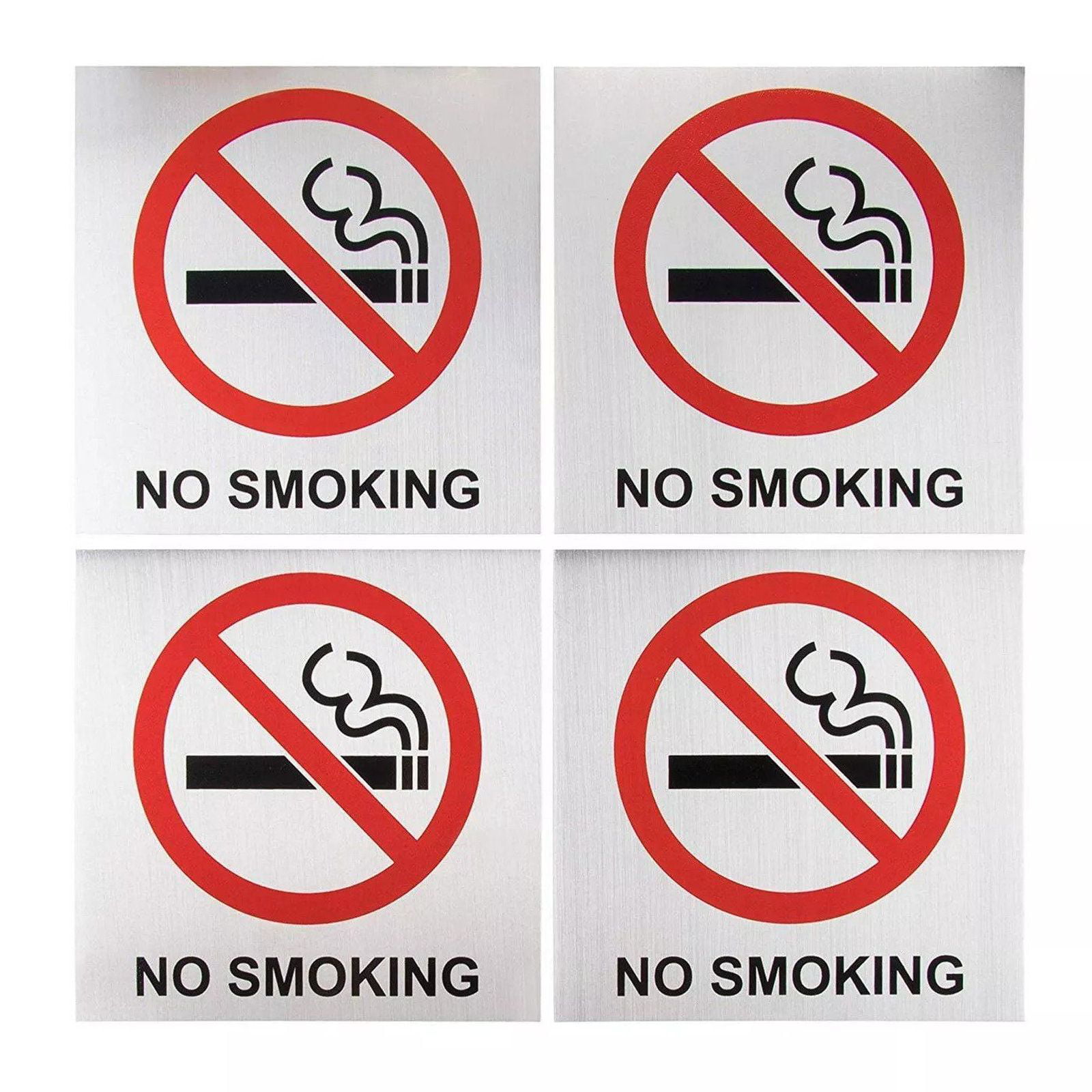 5-Pack CGSignLab No Smoking 16x16 Ghost Aged Blue Premium Brushed Aluminum Sign