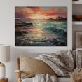 thumbnail image 2 of Designart "Stormy Reflections on Canvas" Nautical & Beach Print on Natural Pine Wood, 2 of 5