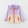 thumbnail image 2 of MEZZALL Kids Boys Girls Patchwork Coat Hooded Jacket Toddler Windproof Zipper Outwear Lovely, 4-5 Years, 2 of 4